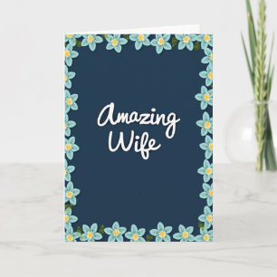 Tarjeta Floral Asombrosa Esposa