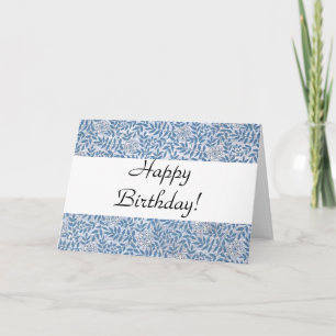 TARJETA FLORAL AZUL ELEGANTE