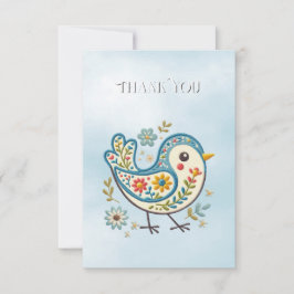 Tarjeta Floral Blue Bird