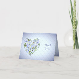 Tarjeta Floral Blue Heart