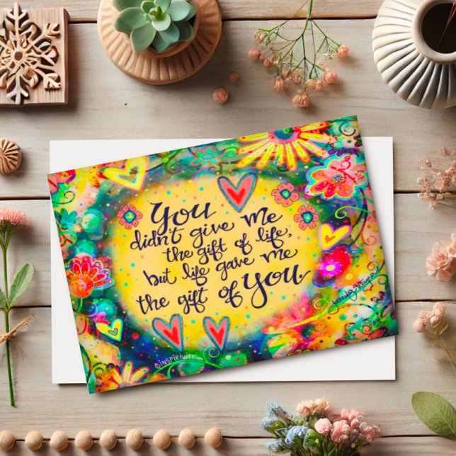 Tarjeta Floral Bonito Día de la Madre Bono Mamá Stepmom (Subido por el creador)