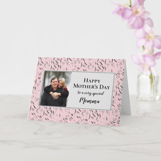 Tarjeta Floral bonito MOMMA Foto Feliz Día de la Madre (Orquídea)