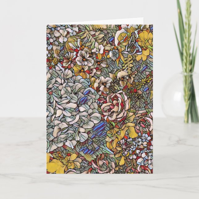 Tarjeta Floral botánica de vidrio templado (Anverso)