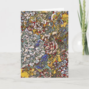 Tarjeta Floral botánica de vidrio templado