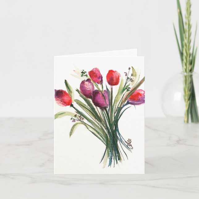 Tarjeta Floral Bouquet Blank (Anverso)