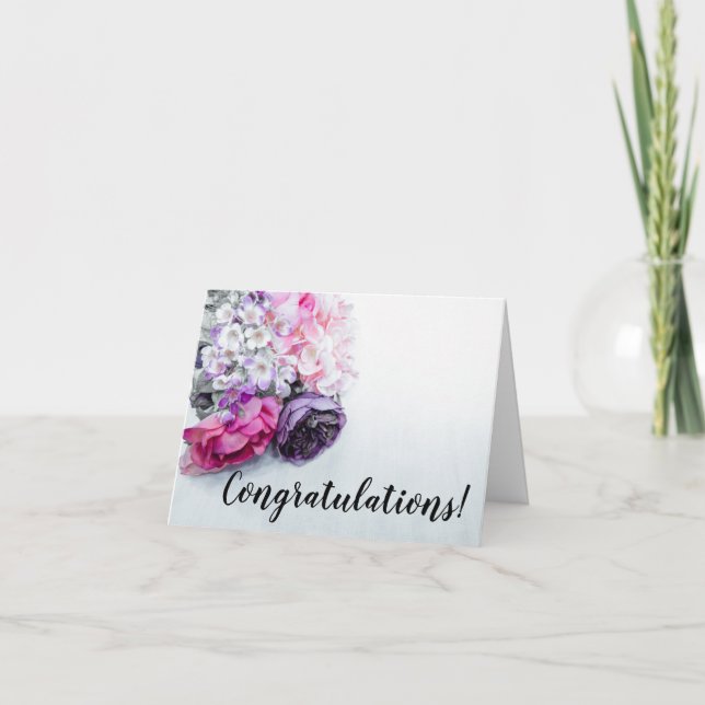 Tarjeta Floral Bouquet Greeting Card (Anverso)