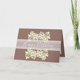 Tarjeta Floral Bouquet Orchid Flower Red Girl Birthday