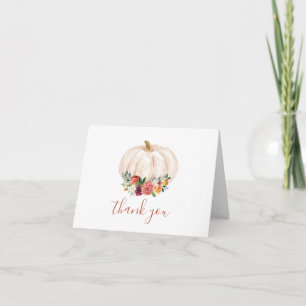 Tarjeta Floral Caída en el Amor Calabaza Boda Gracias