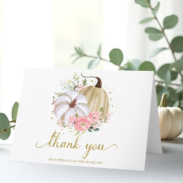 Tarjeta Floral Calabaza Caída Ducha Bridal Gracias
