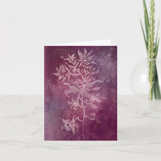 tarjeta floral caprichosa (Anverso)