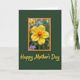 Tarjeta floral con borde de concha