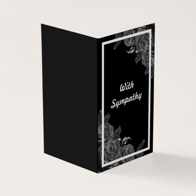 Tarjeta Floral condolencia de los negros (Exterior)
