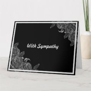 Tarjeta Floral condolencia de los negros