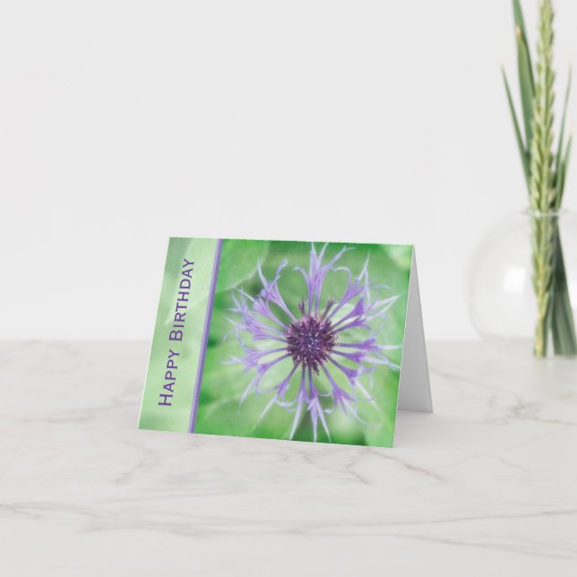 Tarjeta Floral - Cornflower (Anverso)