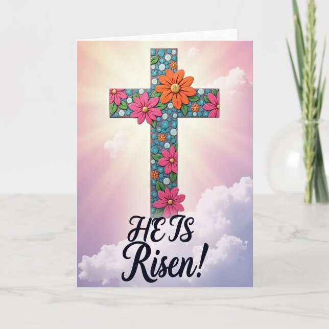 Tarjeta Floral Cross Pattern Card (Anverso)