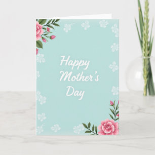 Tarjeta floral cuadrada Feliz Día de la Madre
