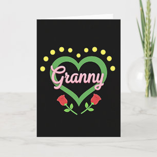 Tarjeta floral de abuela con sentimiento