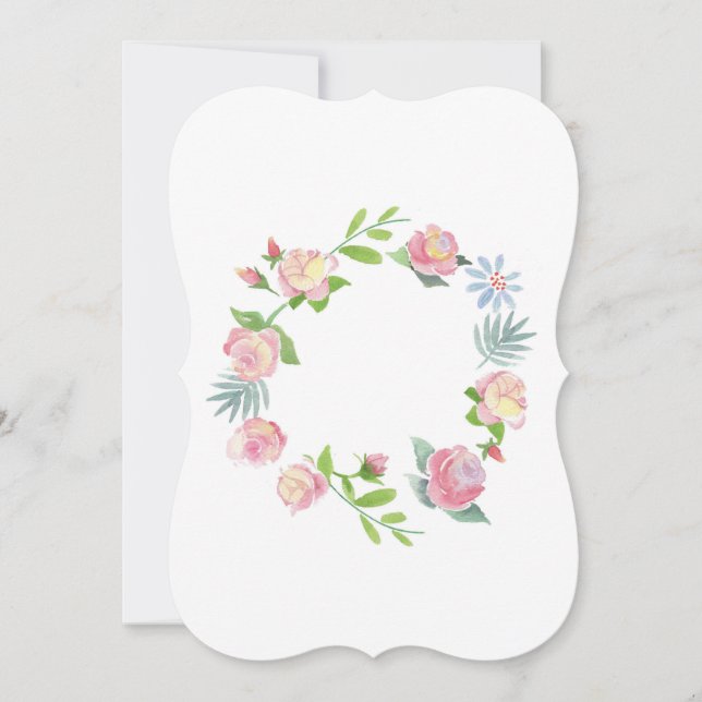 tarjeta floral de acuarela (Anverso)