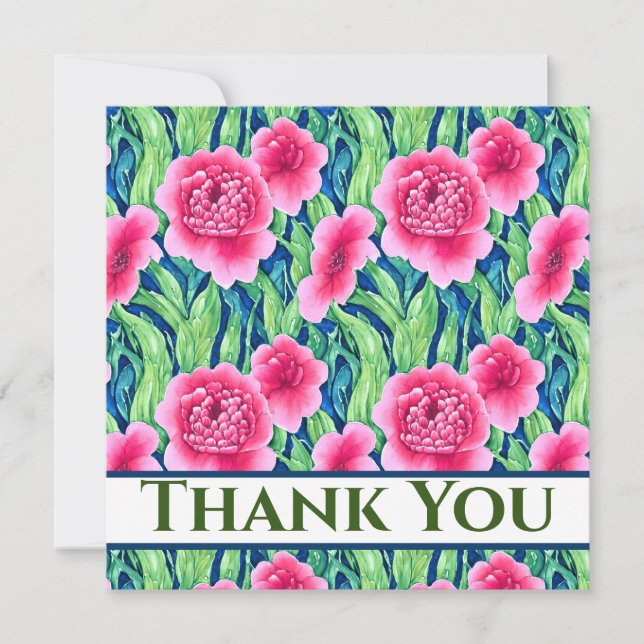Tarjeta Floral de acuarela (Anverso)