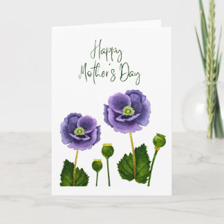 Tarjeta floral de acuarela del Día de la Madre fel