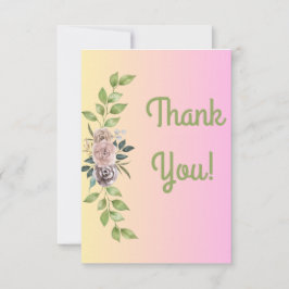 Tarjeta Floral de agradecimiento