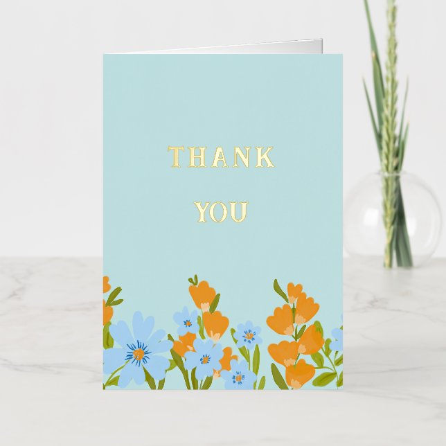 Tarjeta floral de agradecimiento (Anverso)