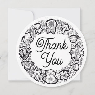 Tarjeta Floral de agradecimiento