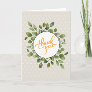 Tarjeta floral de agradecimiento Beeple