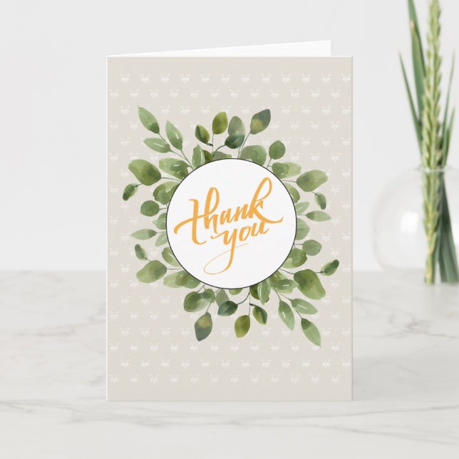 Tarjeta floral de agradecimiento Beeple (Anverso)