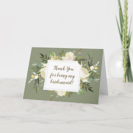 tarjeta floral de agradecimiento por ser mi dama d