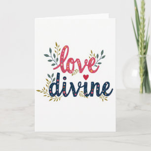 Tarjeta floral de amor divino