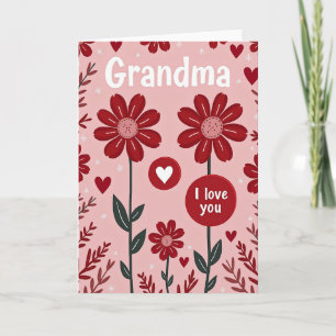 Tarjeta Floral de Amor para la Abuela
