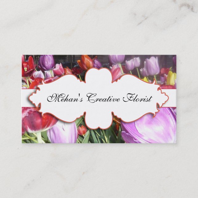 Tarjeta floral de Bisness de la fotografía de los (Anverso)
