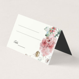 Tarjeta Floral de Boda de Invierno