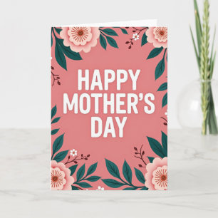 Tarjeta floral de buenos deseos