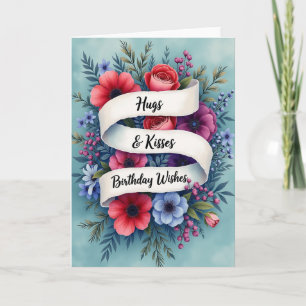 Tarjeta floral de celebración