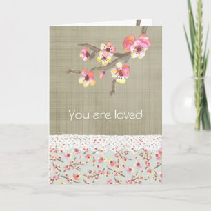 Tarjeta Floral de cerezo