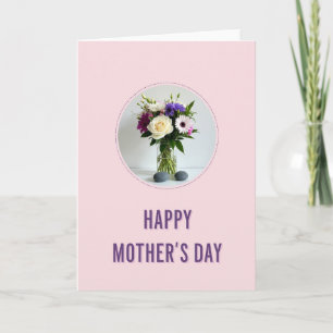 Tarjeta floral de círculo discontinuo