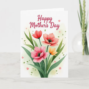 Tarjeta floral de dispersión de corazón