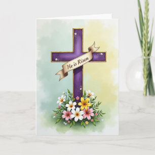 Tarjeta floral de esperanza y renovación