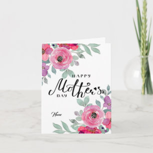 Tarjeta floral de Feliz Día de la Madre