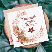 Tarjeta floral de flor de flor de flor de flor de