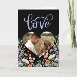 Tarjeta Floral de flores silvestres coloridas foto de Blac