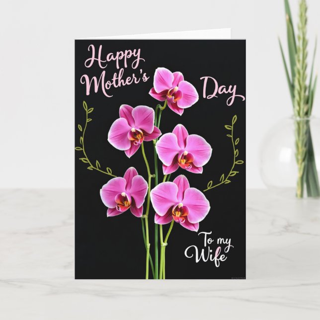 Tarjeta Floral de Fuchsia de Lunares (Anverso)