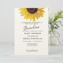 Tarjeta Floral de girasol, Ray of Sunshine Baby Sh