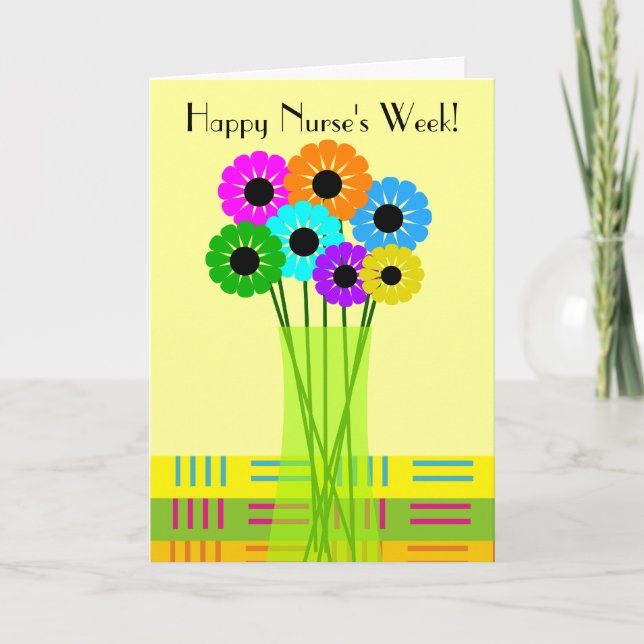 Tarjeta Floral de Happy Nurs Week (Anverso)