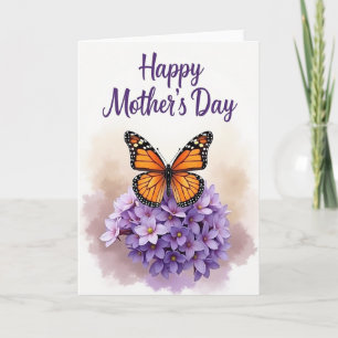 Tarjeta floral de insecto de lunares