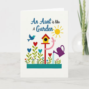 Tarjeta Floral de la Tía Jardín