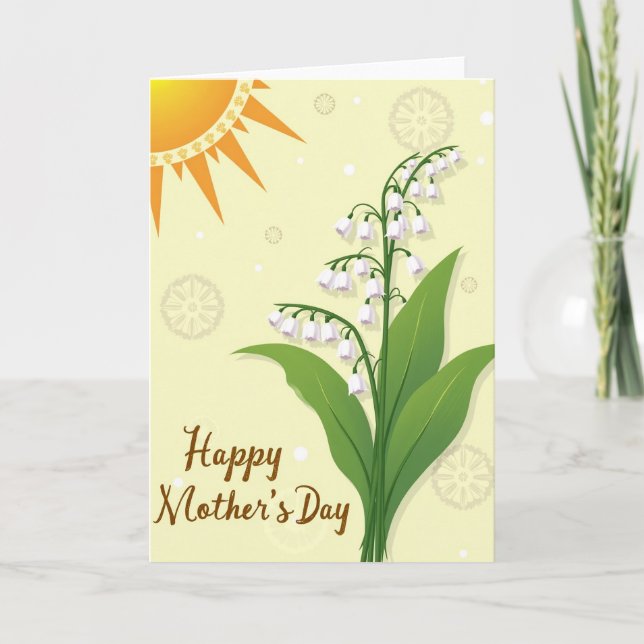 Tarjeta floral de lunares de primavera (Anverso)