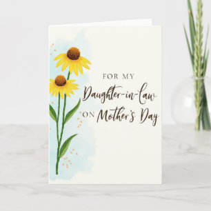Tarjeta floral de lunares de verano